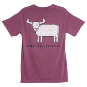 Austin the Hometown Steer Heart Tee
