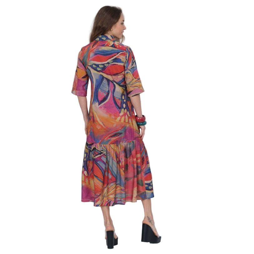 Lior Jewel Abstract Print Maxi Dress (VEGA-27-AR)