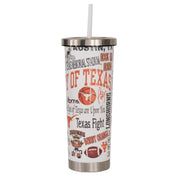Texas Longhorn Campus Wrap-Around Insulated Slim-Jim 24 oz Tumbler (VM310-CP6755) WHT