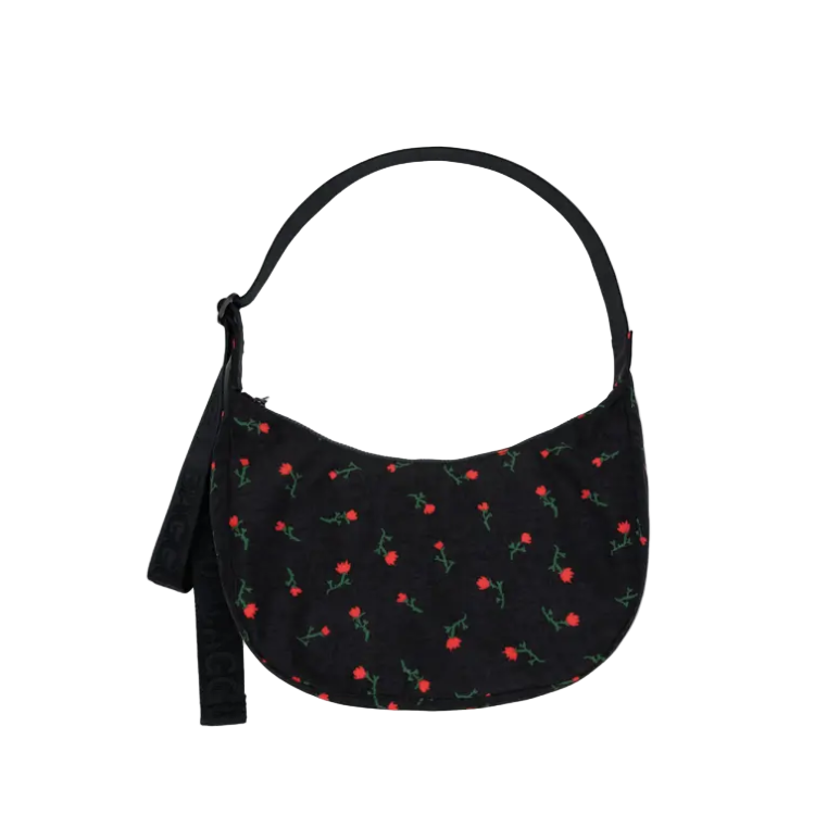 Baggu Medium Nylon Crescent Bag - Painted Wildflowers