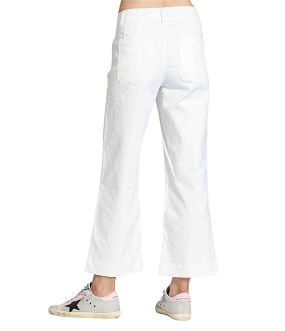 APNY Cropped Wide Leg Jeans (B168) (White )