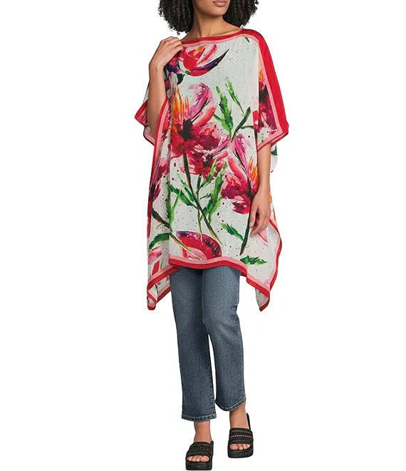 APNY Print Kaftan (B45P/C-542D/NC(Red Multi )