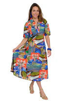 Lior Collared Short Sleeve Dress with Stitching Details (Maxim-1)(Collage)