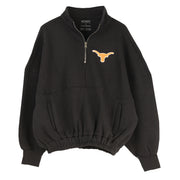 Texas Longhorn Capri Designs Varsity Patch 1/4 zip Pullover  (K513TEX23047)
