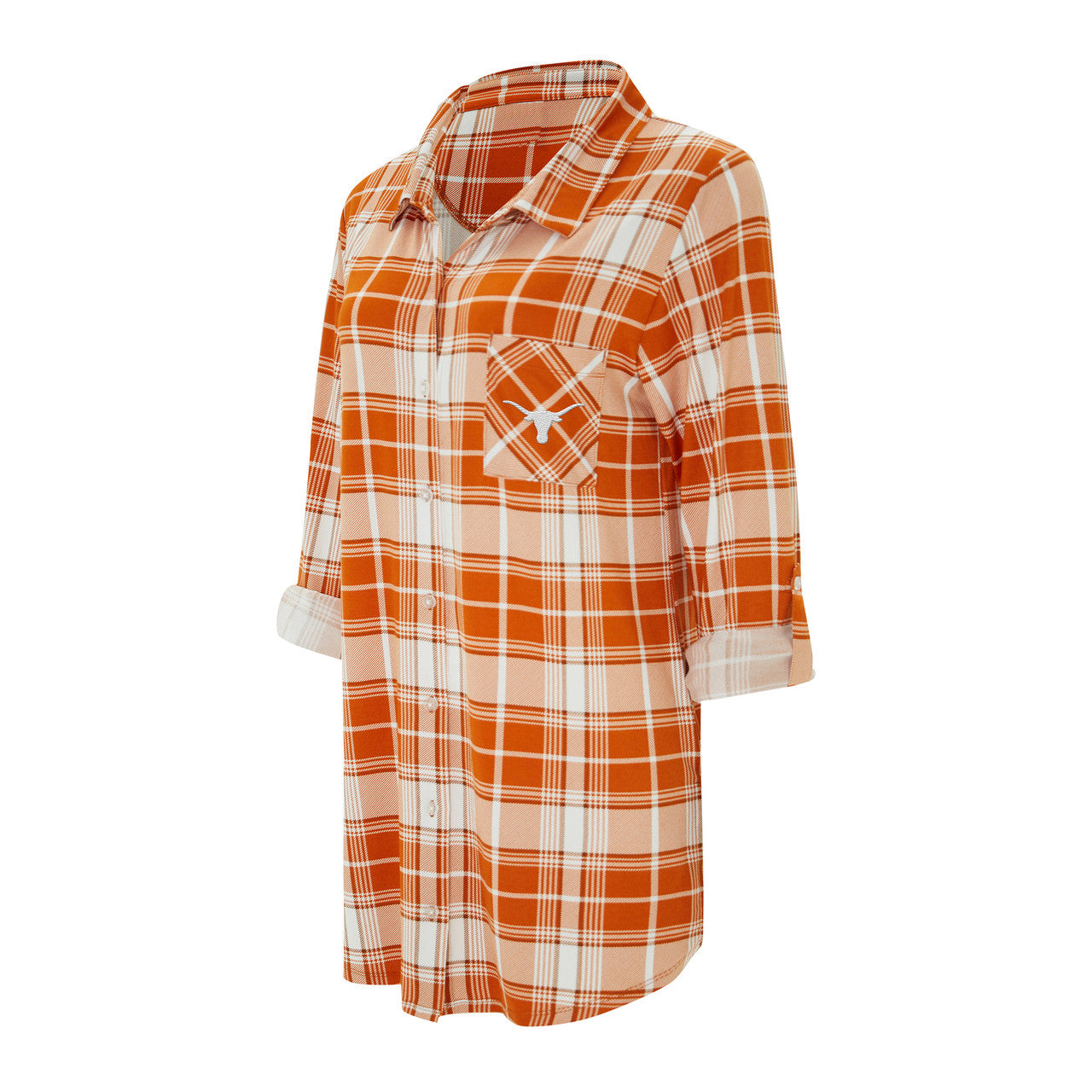 Texas Longhorn Ashford Ladies Knit Plaid Nightshirt