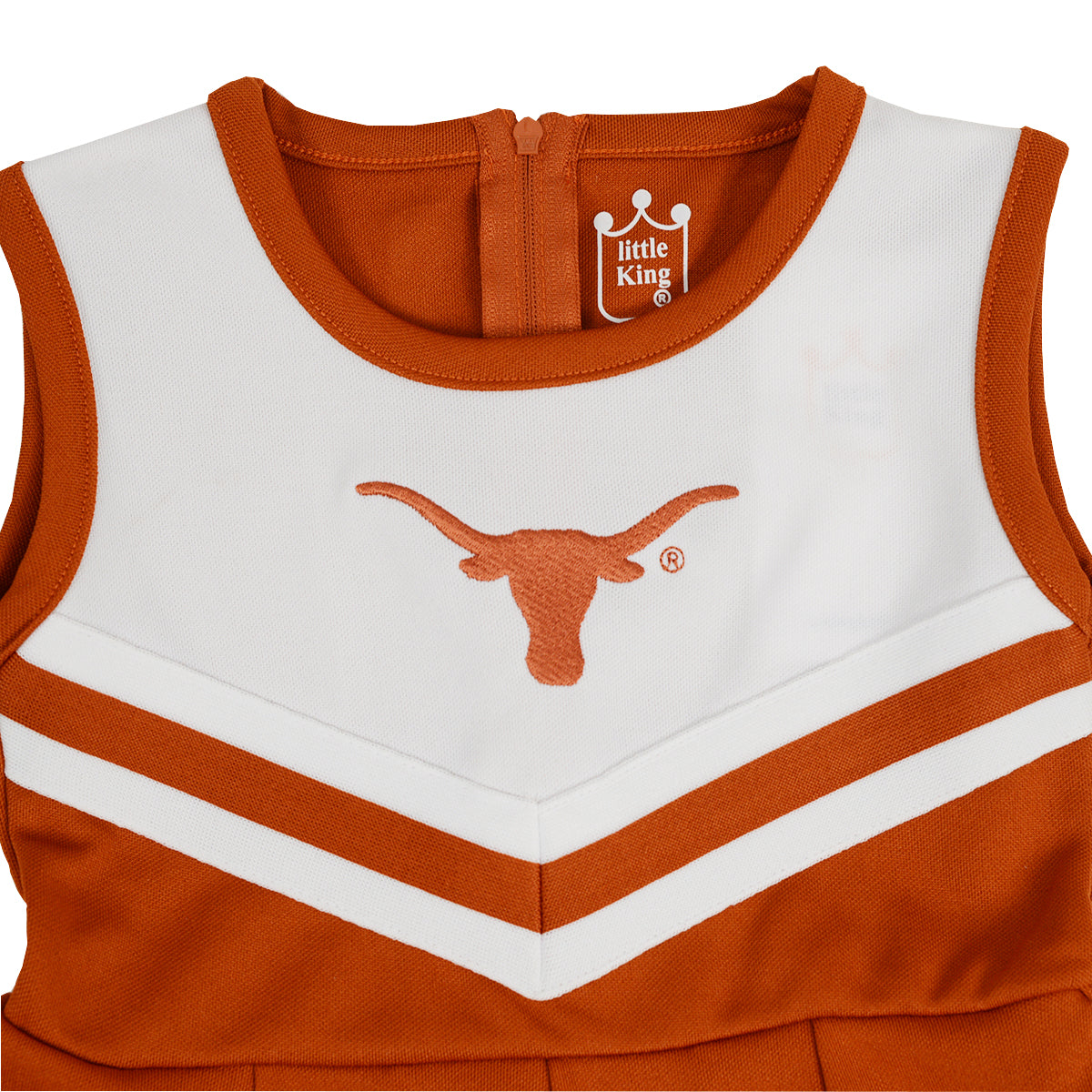 Texas Longhorn Little King One Piece V-Front  Cheer Infant and Toddler Dress (8305-TEX-TXo-1)