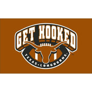 Texas Longhorn Get Hooked Flag (013030555GH)