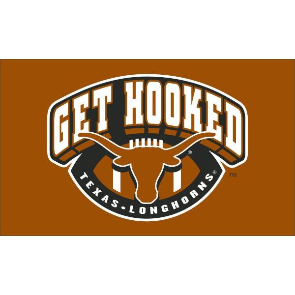 Texas Longhorn Get Hooked Flag (013030555GH)