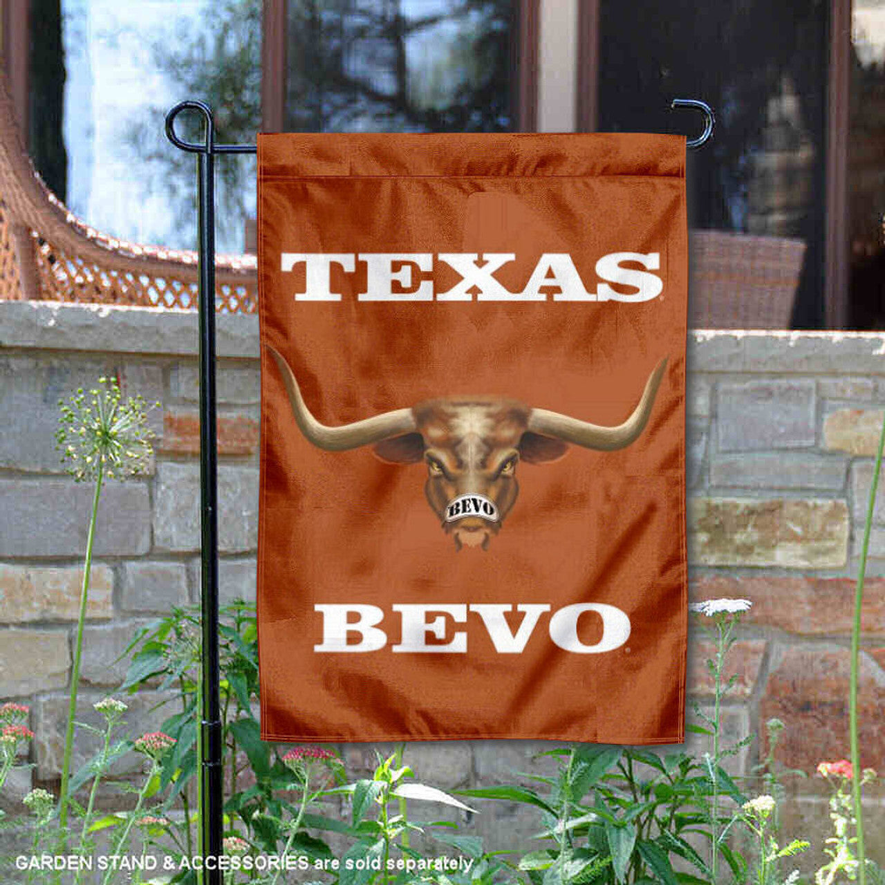 Texas Longhorn 3D Bevo Print Garden Flag (013131864EYE)