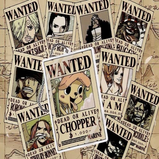 One Piece Wanted Poster Magnet Random Keyring