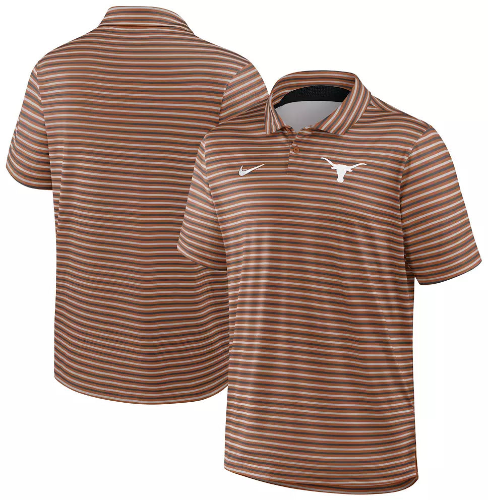 Texas Longhorn Nike Men's Tour Stripe Coaches Premium Polo (DesertOrange)(03PT-OFIZ-TXE)