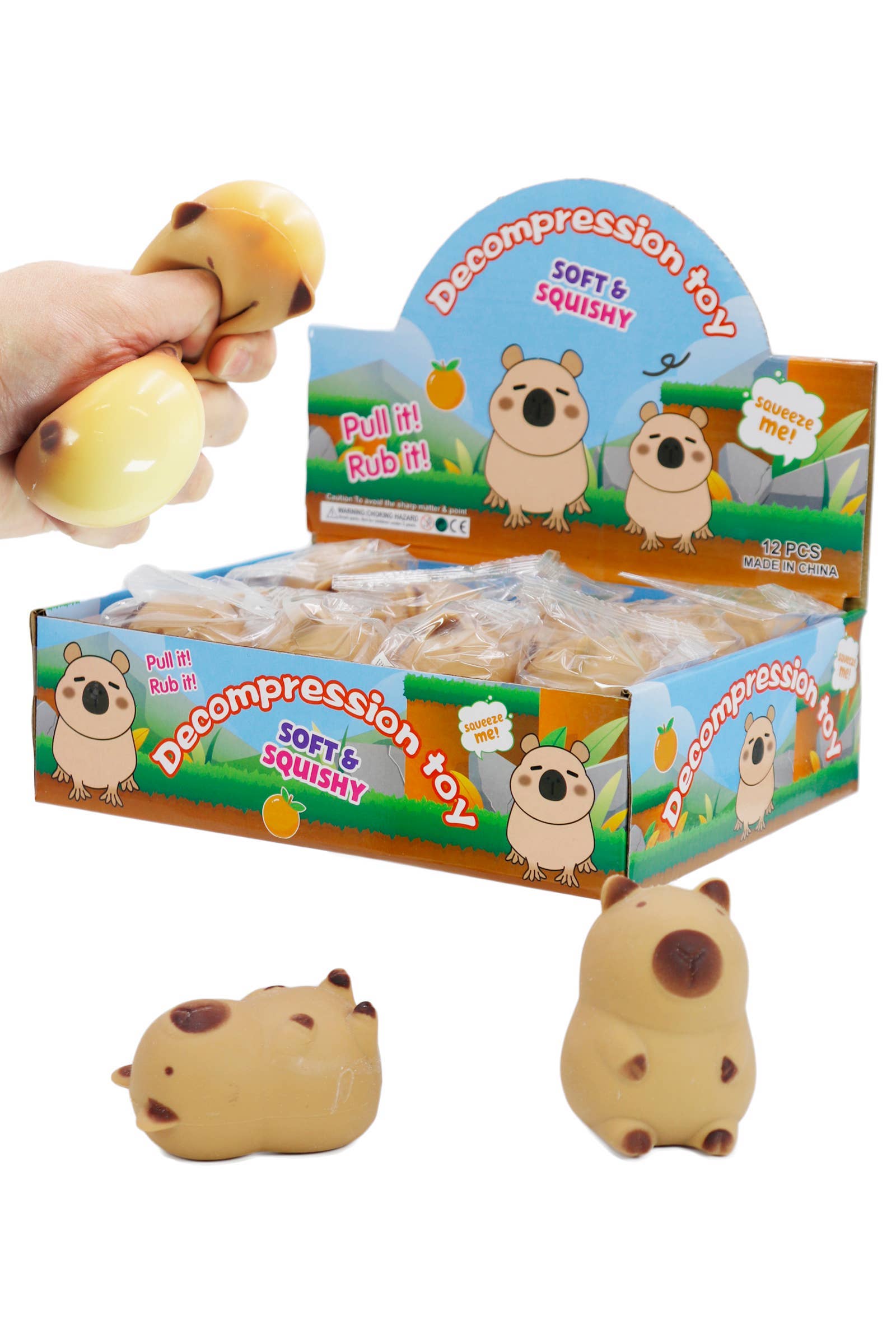 Chubby Capybara Fluffy Slime Filled Squishy
