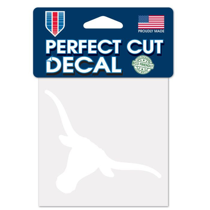 Texas Longhorn 4 x 4 Single White Logo Decal (06205177)