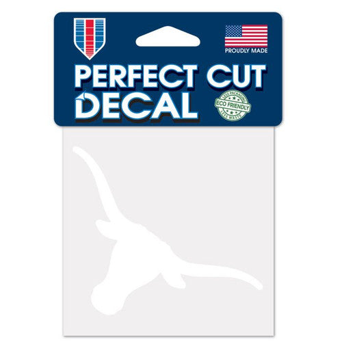 Texas Longhorn 4 x 4 Single White Logo Decal (06205177)