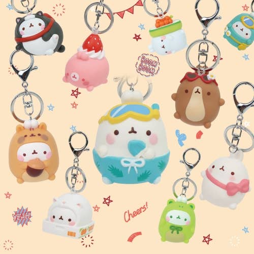 Molang Figure Keyring Bag Charms (Chosen at Random)