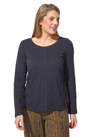 Escape Freedom Peruvian Cotton Crew Neck Long Sleeve Solid Tee (2 Colors) (10030)