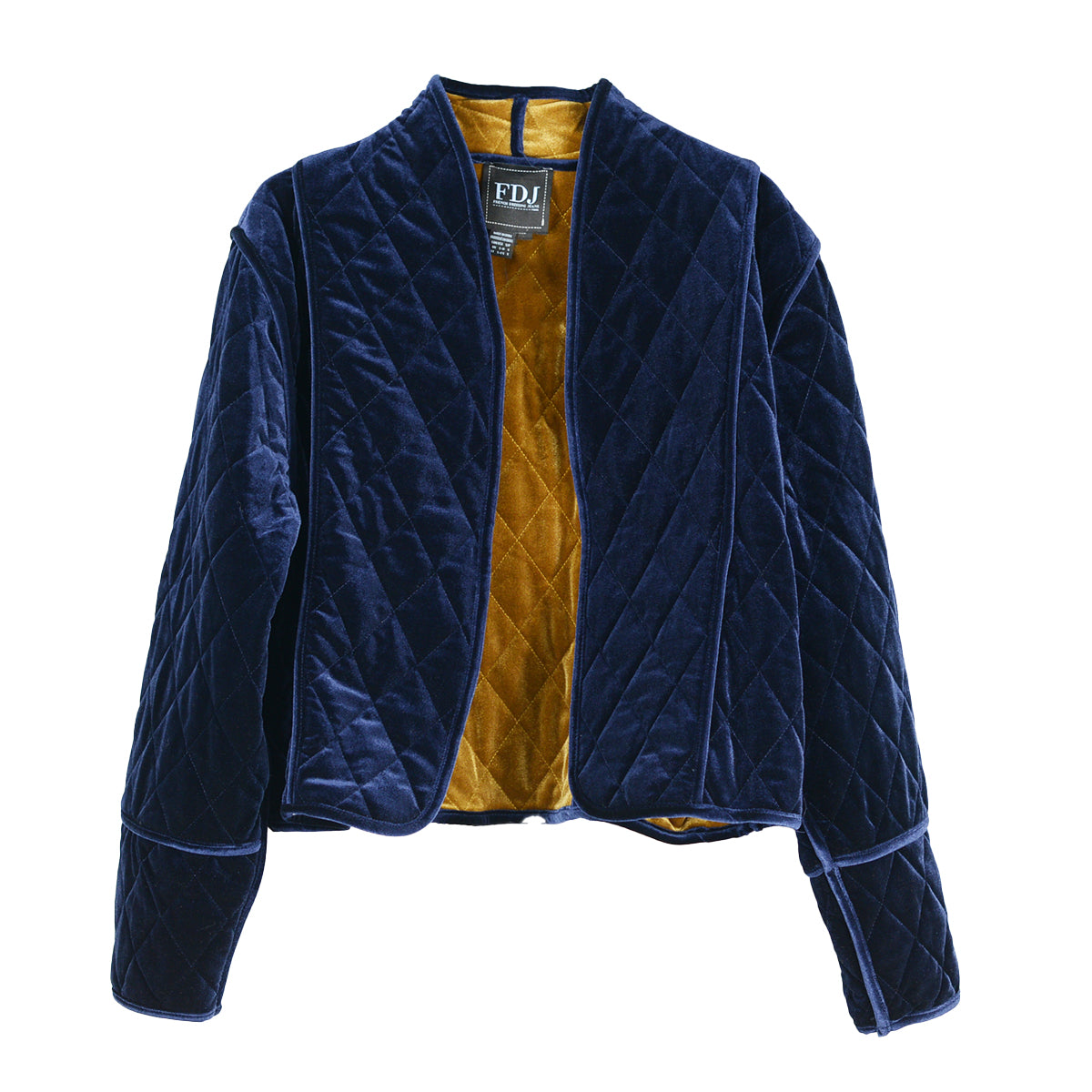 FDJ French Dressing Reversible Quilted Jacket (10034971)(Blueberry /Brass)