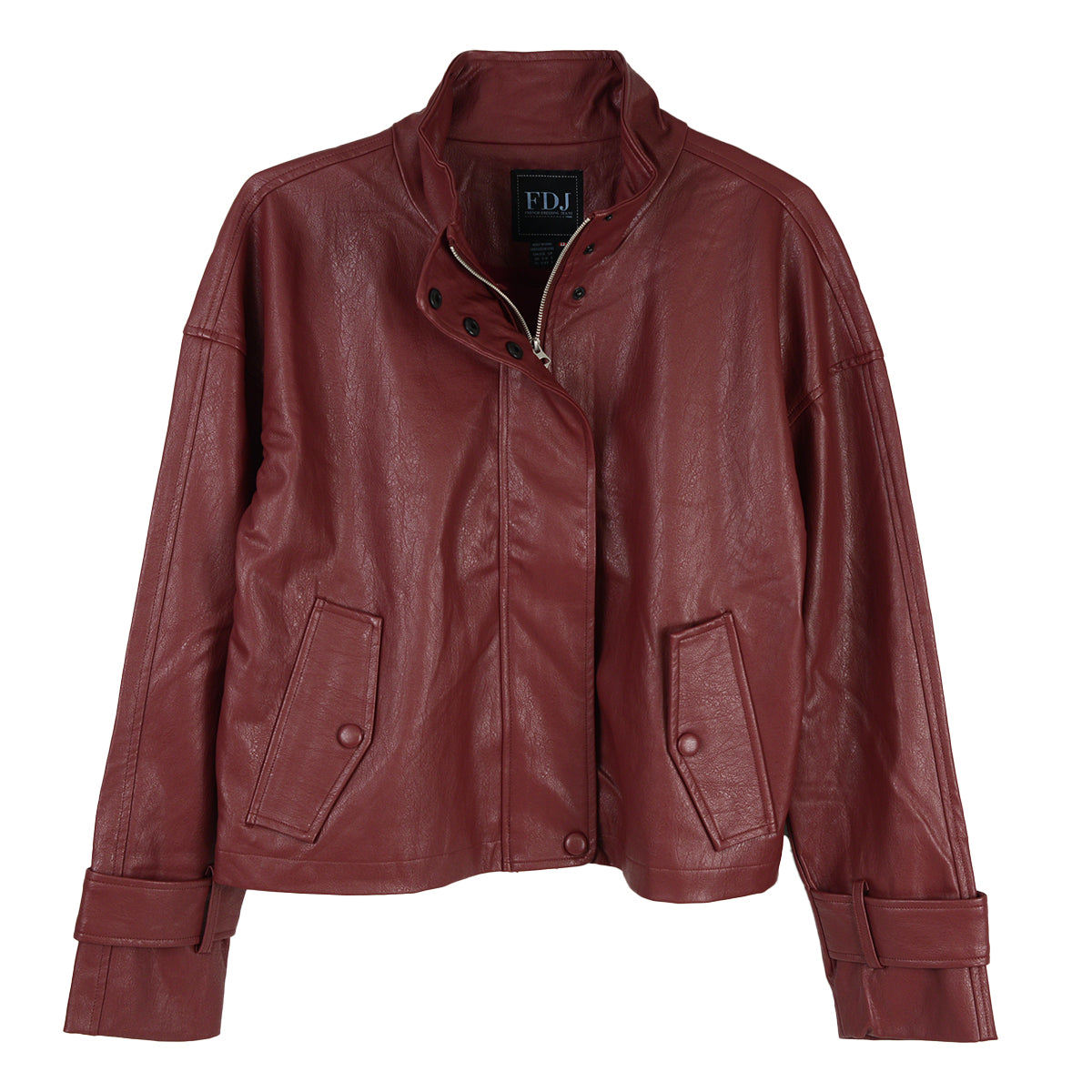 FDJ French Dressing  Cropped Leatherette Trench Coat (10051592)(Fig)