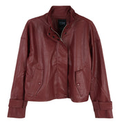 FDJ French Dressing  Cropped Leatherette Trench Coat (10051592)(Fig)