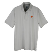 Texas Longhorn Flag & Anthem Men's Stripe Polo (101-KT1522)(Lt Grey White)