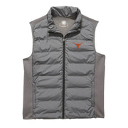 Texas Longhorn Flag & Anthem Men's Daytona Puffer Vest  (101-OW2428)(LtGrey)