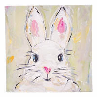 Glory Haus Sweet white Bunny 8x8 Canvas  (10173768)
