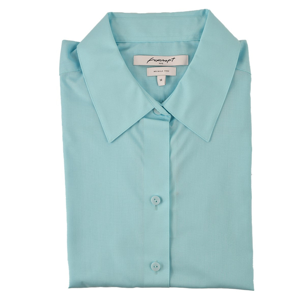 Foxcroft Plus 3/4 Sleeve CVC Solid Pool Party Shirt (102329)
