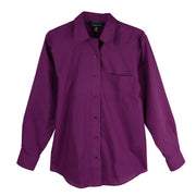 Foxcroft Long Sleeve CVC Solid Dark Violet Shirt (105105)