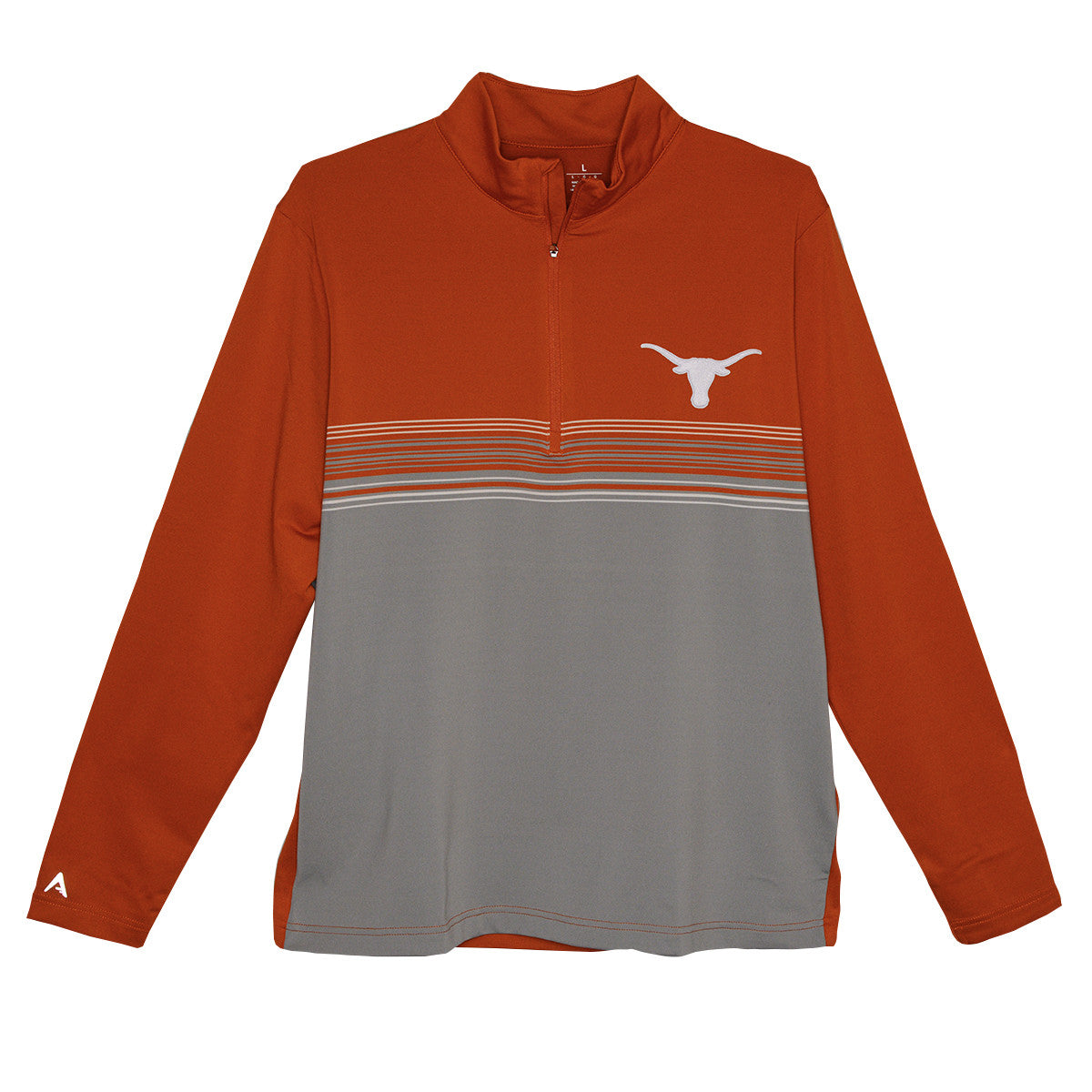 Texas Longhorn Antigua Pace 1/4 Zip Stripe Pull-Over (104504-56N)