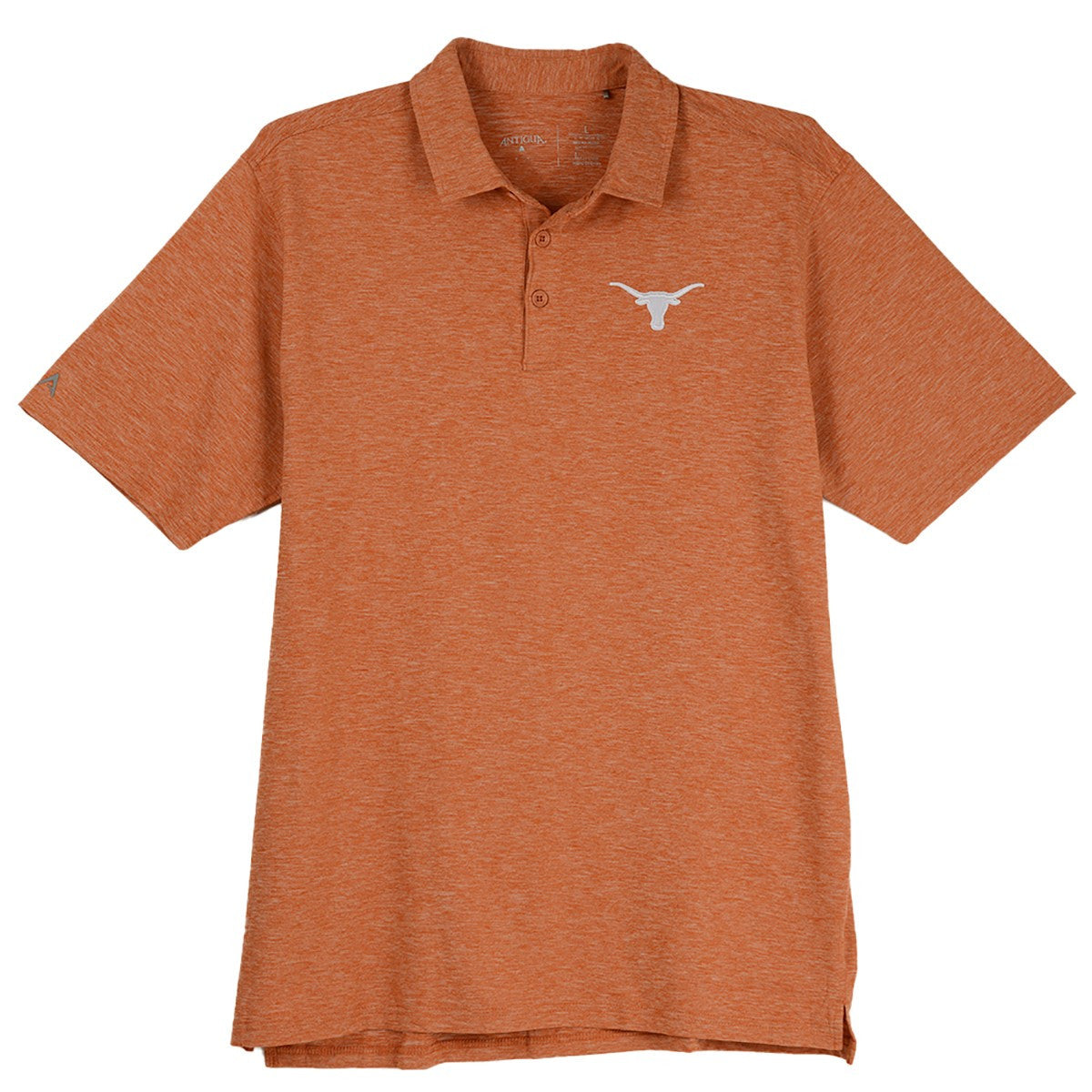 Texas Longhorn Antigua Mens Par 3 Polo (104829-31E) HEATHERBO