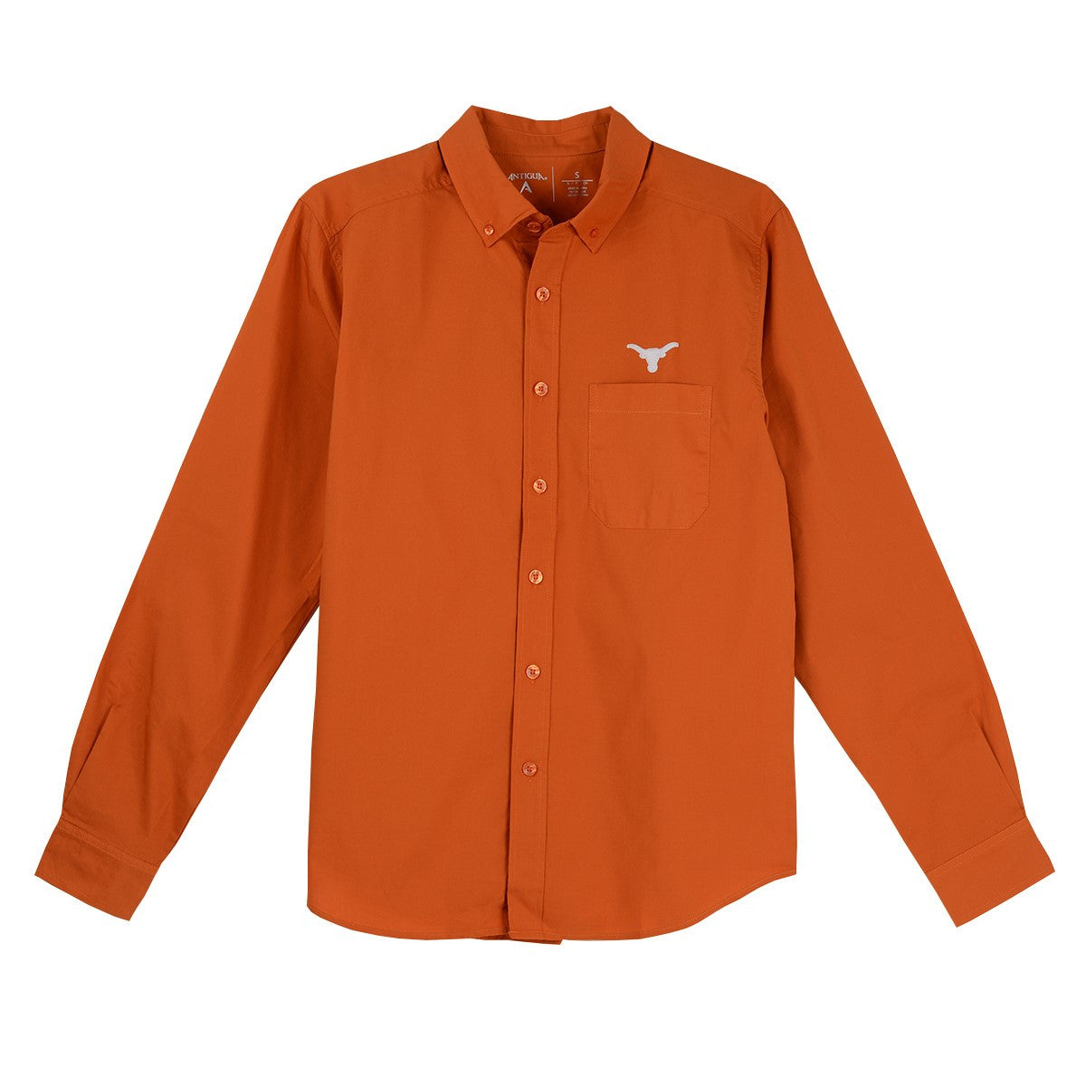 Texas Longhorn Antigua Men's Flight Over Pocket Logo Long Sleeve Shirt