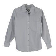 Foxcroft Long Sleeve CVC Solid Platinum Shirt (105105)
