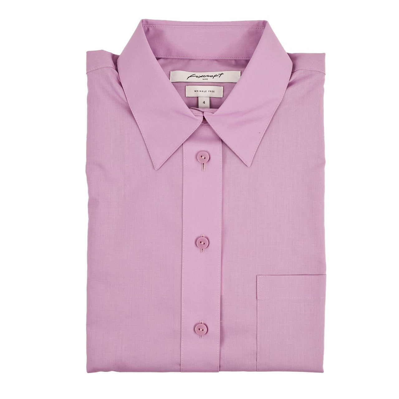 Foxcroft Long Sleeve CVC Solid Lavender Shirt (105105)