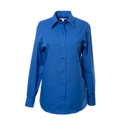 Foxcroft Long Sleeve CVC Solid Royal Shirt (105105)