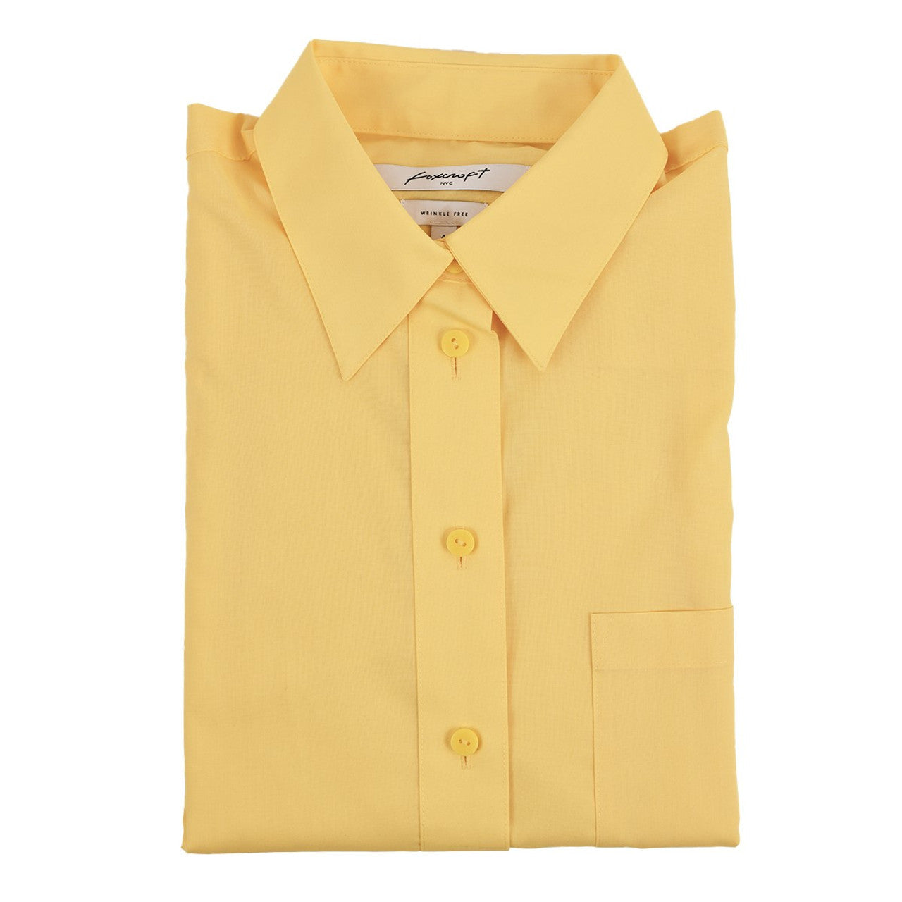 Foxcroft Long Sleeve CVC Solid Sunshine Shirt (105105)
