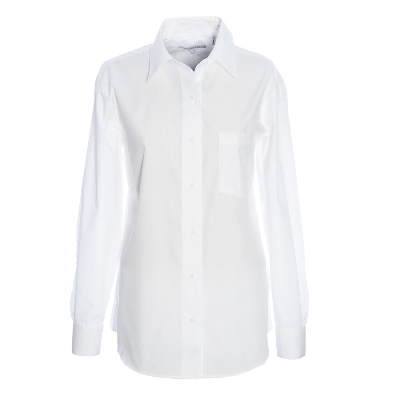 Foxcroft Long Sleeve CVC Solid White Shirt (105105)