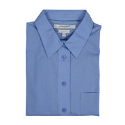 Foxcroft Long Sleeve CVC Solid Blue Hydrangea Shirt (105105)