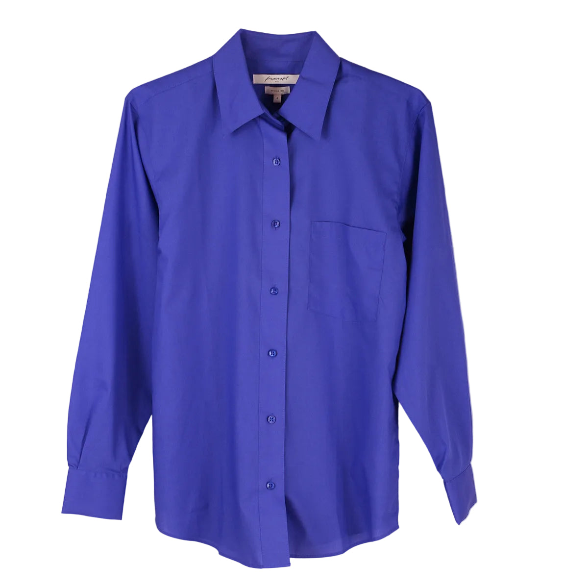 Foxcroft Long Sleeve CVC Solid Bright Blue (105105)