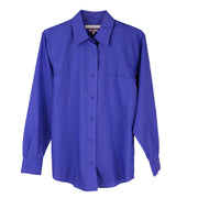 Foxcroft Long Sleeve CVC Solid Bright Blue (105105)