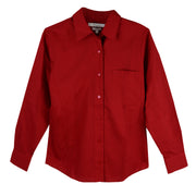 Foxcroft Long Sleeve CVC Solid Claret (105105)
