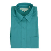 Foxcroft Long Sleeve CVC Solid Coastal Blue (105105)