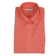 Foxcroft Long Sleeve CVC Solid Coral Twist Shirt (105105)