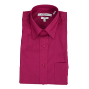 Foxcroft Long Sleeve CVC Solid Deep Fuchsia Shirt (105105)