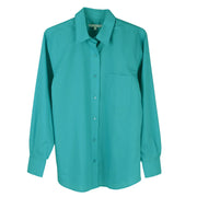 Foxcroft Long Sleeve CVC Solid French Teal (105105)