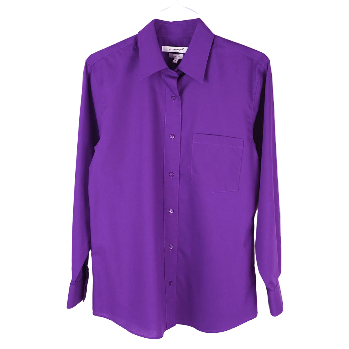 Foxcroft Long Sleeve CVC Solid Imperial Purple (105105)