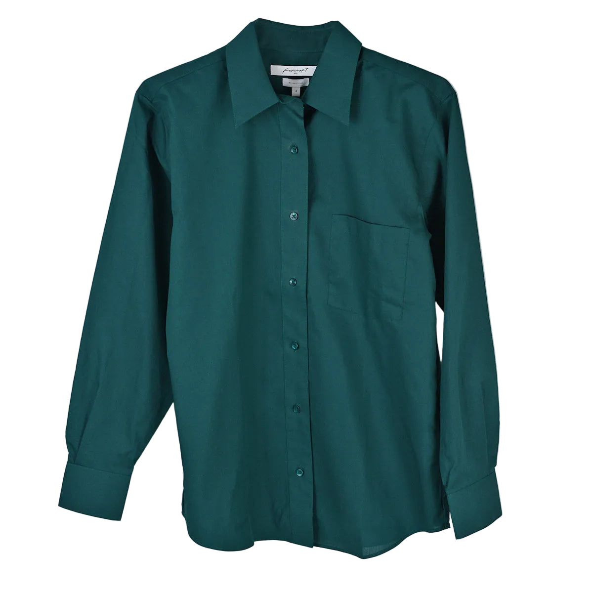 Foxcroft Long Sleeve CVC Solid Jasper (105105)