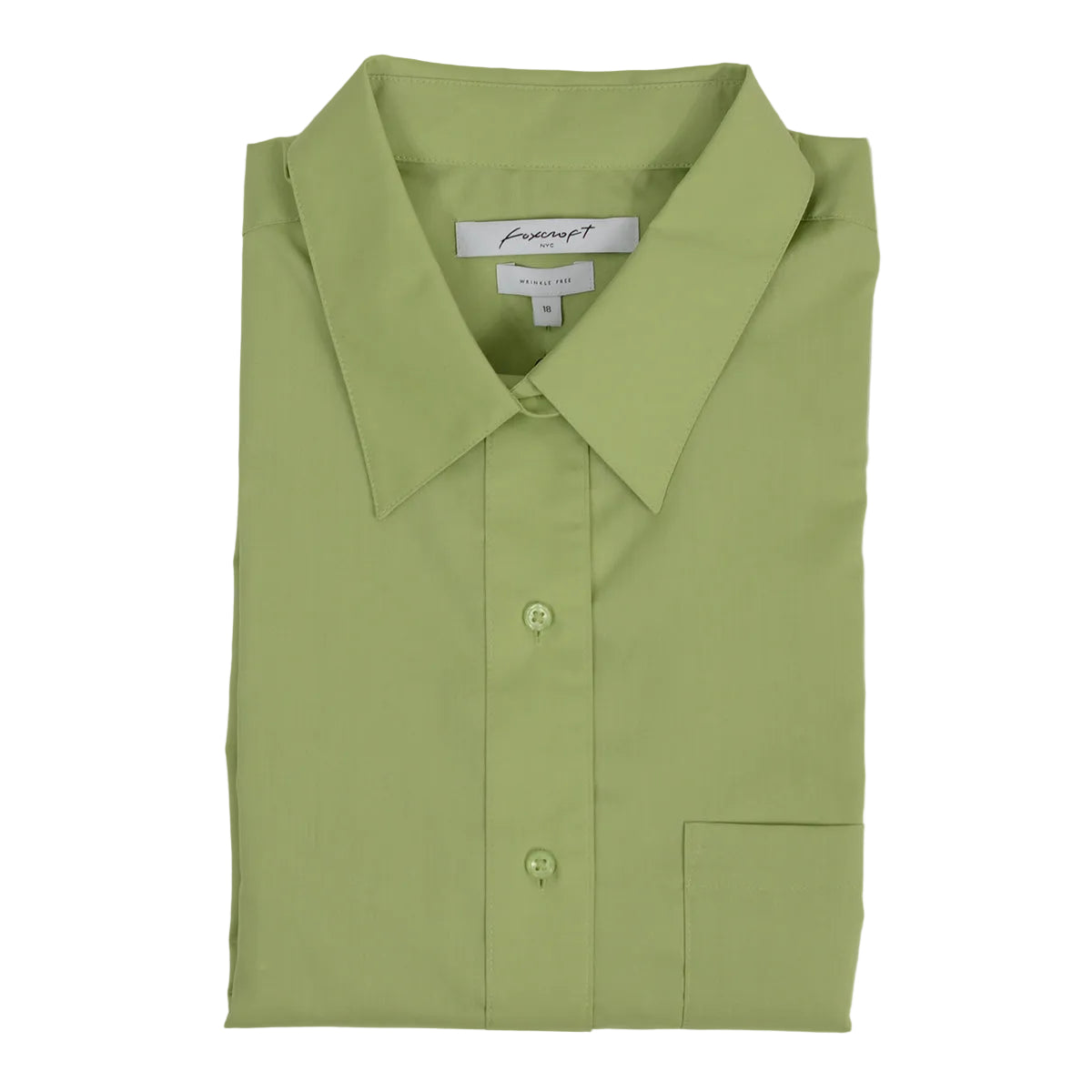 Foxcroft Long Sleeve CVC Solid Lady Lime Shirt (105105)