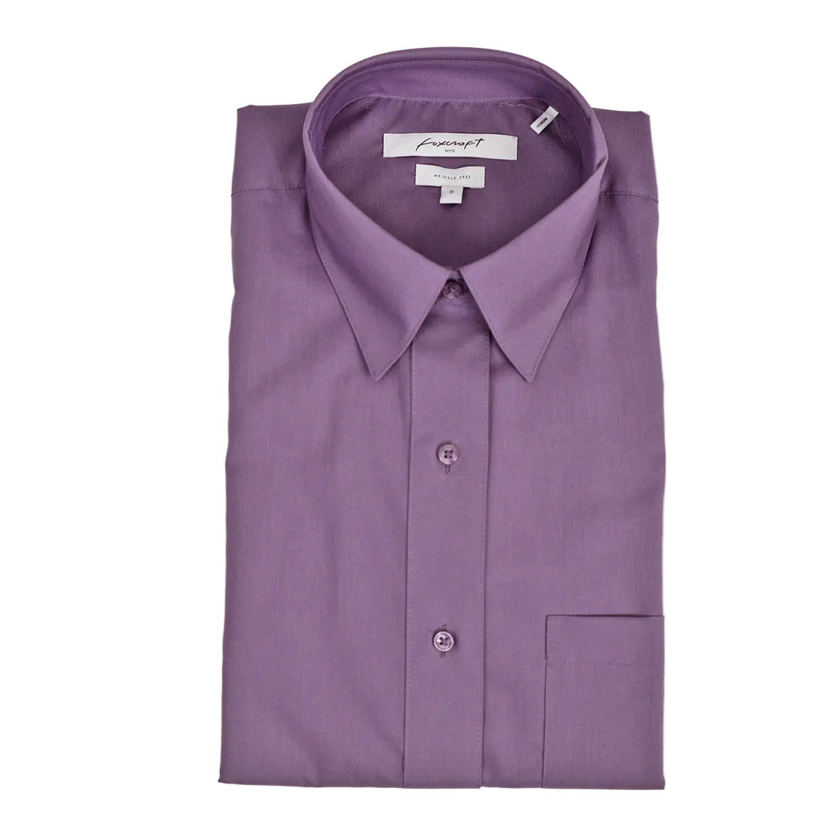 Foxcroft Long Sleeve CVC Solid Light Plum (105105)