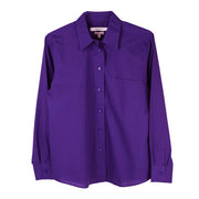 Foxcroft Long Sleeve CVC Solid Purple Orchid (105105)