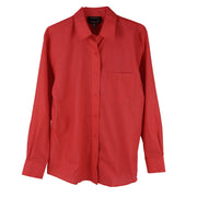 Foxcroft Long Sleeve CVC Solid Red Shirt(105105)